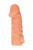 Телесная закрытая насадка с венками Cock Sleeve 006 Size M - 15,6 см.