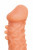 Телесная закрытая насадка с шершавой головкой Cock Sleeve 007 Size S - 13,8 см.