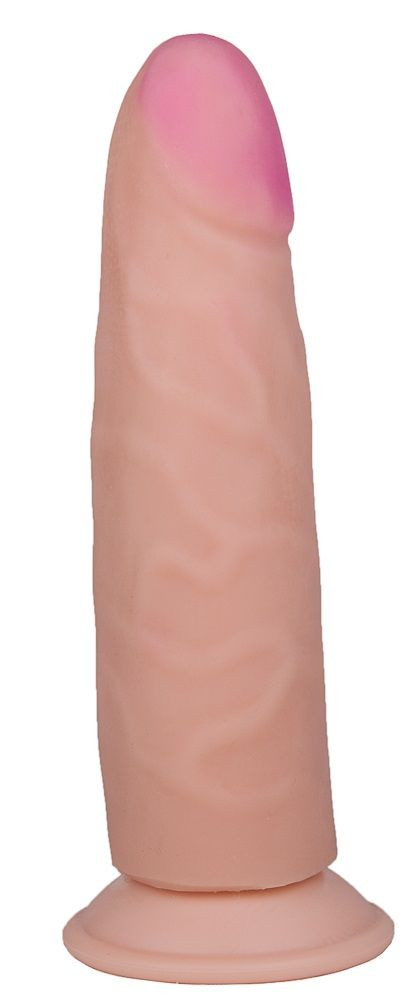 Фаллоимитатор на присоске из неоскин - 18,5 см.