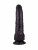 Чёрный фаллоимитатор с клиторальными лепестками - 18,5 см.