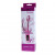 Розовый вибратор с анальным и клиторальным отростками Intimate Tease - 22 см.