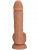 Телесный фаллоимитатор-реалистик на присоске с мошонкой - 18,5 см.