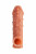 Насадка на фаллос с отверстием для мошонки Cock Sleeve 002 Size L - 17,6 см.