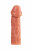 Телесная насадка на фаллос с фиксацией мошонки Cock Sleeve 001 Size M - 15,6 см.