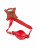 Красный кожаный кляп на регулируемых ремешках