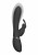 Черный вибромассажер-кролик Taka - 21,3 см.