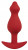 Бордовая анальная пробка Libra L - 14,2 см.