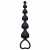 Чёрная анальная цепочка Heart s Beads Black - 18 см.