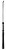 Чёрная мини-плетка с железной ручкой - 26 см.