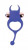 Синее эрекционное виброкольцо с рожками и хвостиком